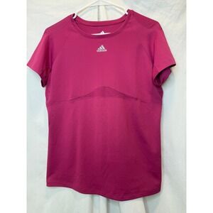 Adidas Training T-Shirt Athletic Activewear Top Gym Workout Tee Pink M medium‎